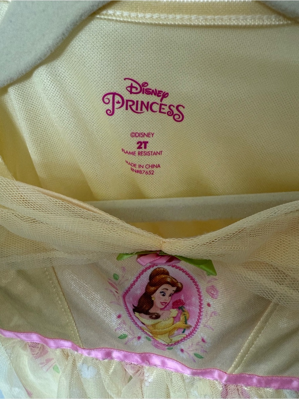 Disney Belle Yellow Dress 2T - Picture 3 of 4